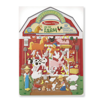 Benutzerdefinierte Creative Farm wiederverwendbare Kinder Puffy Aufkleber Activity Book Set